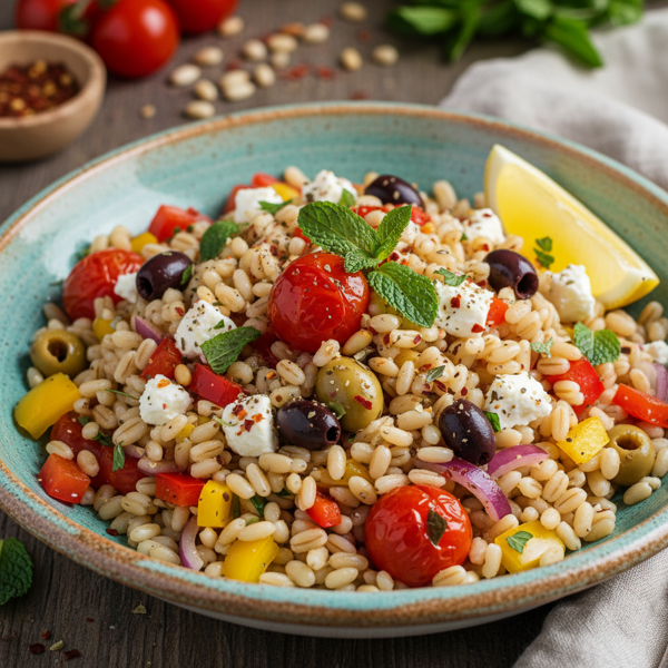 Mediterranean Pearl Barley Pilaf recipe