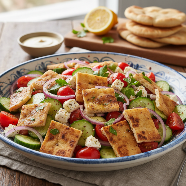 Mediterranean Pita Bread Salad recipe