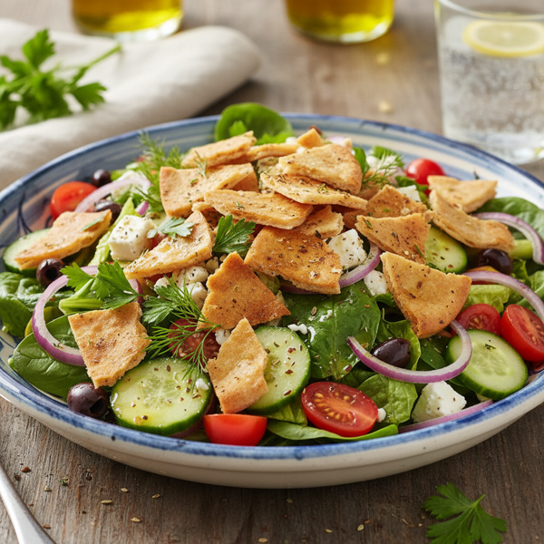 Mediterranean Pita Crunch Salad recipe