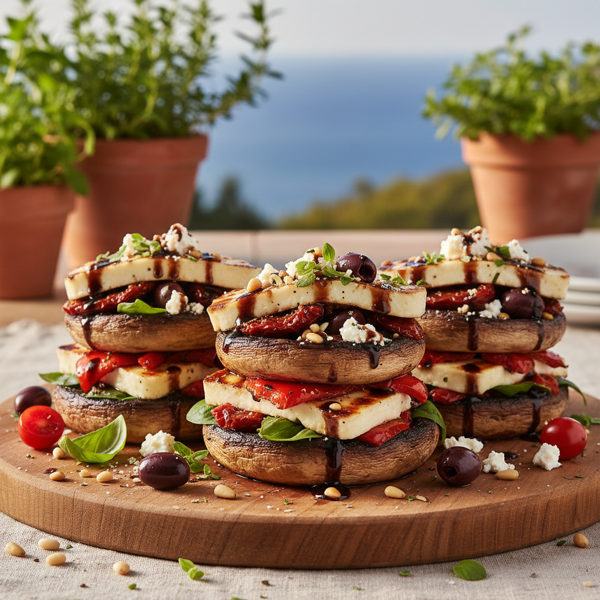 Mediterranean Portabella Stacks recipe
