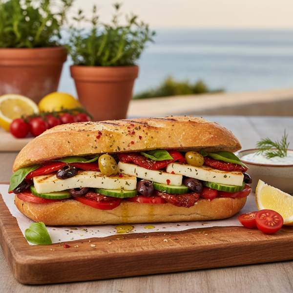 Mediterranean Pressed Baguette recipe