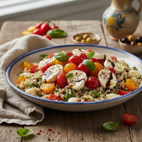 Mediterranean Quinoa Caprese Salad recipe