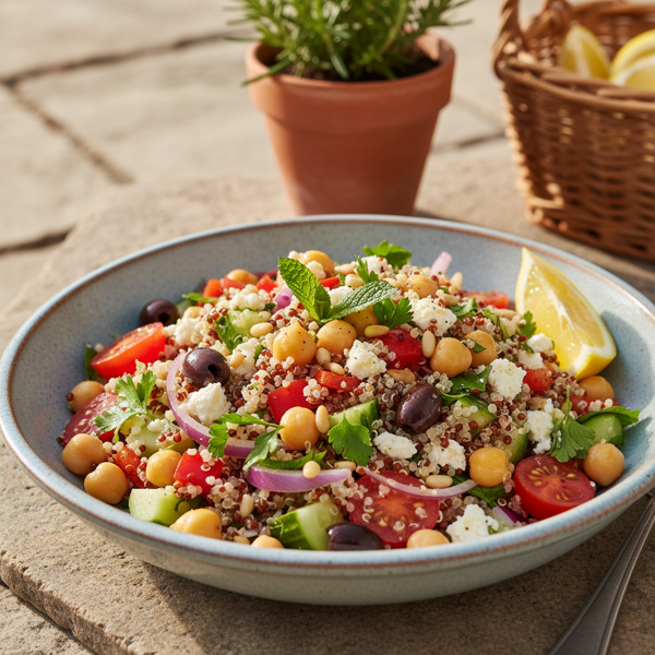 Mediterranean Quinoa & Chickpea Salad recipe