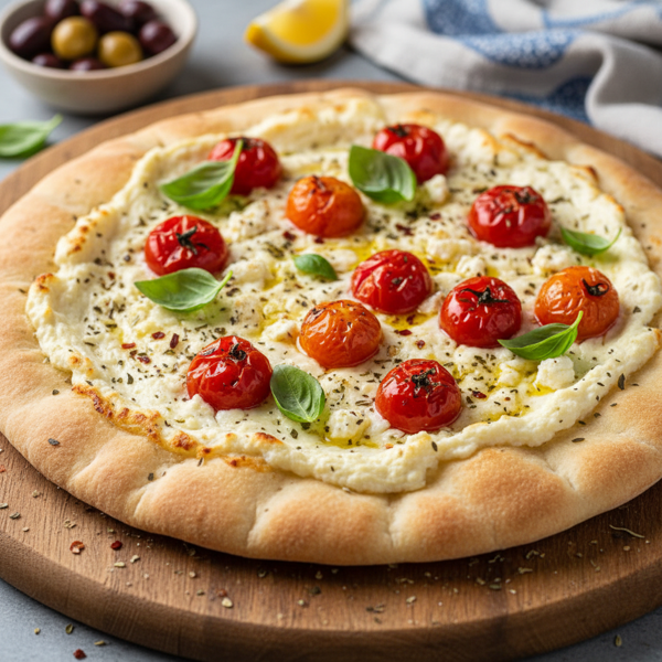 Mediterranean Ricotta & Tomato Pita Delight recipe