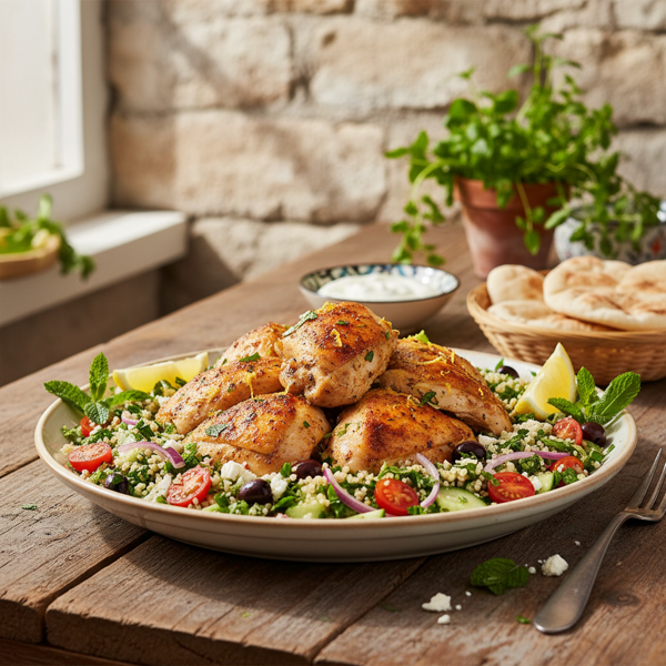 Mediterranean Roasted Chicken Tabbouleh recipe