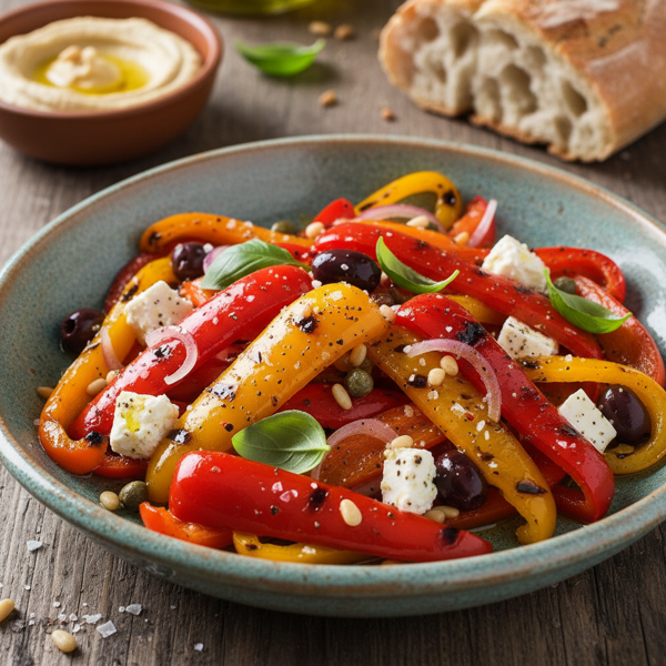 Mediterranean Roasted Pepper Salad recipe