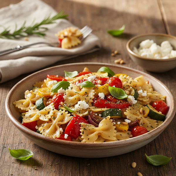 Mediterranean Roasted Vegetable Farfalle recipe