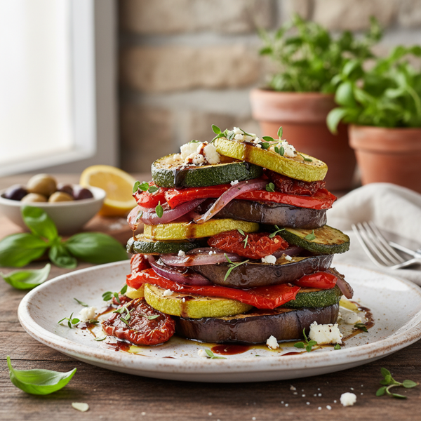 Mediterranean Roasted Vegetable Stack recipe