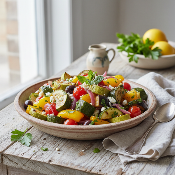 Mediterranean Sautéed Vegetable Salad recipe