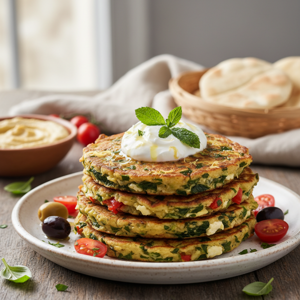 Mediterranean Savory Vegetable Pancakes recipe