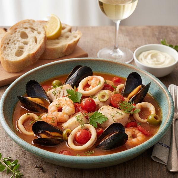 Mediterranean Seafood Delight Stew recipe