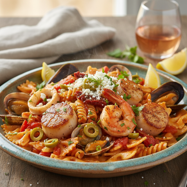 Mediterranean Seafood Pasta Delight recipe