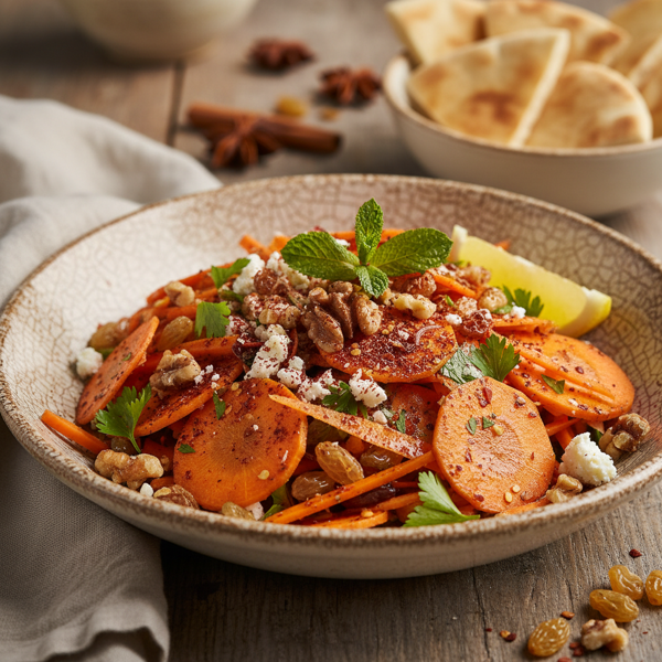 Mediterranean Spiced Carrot and Walnut Salad recipe