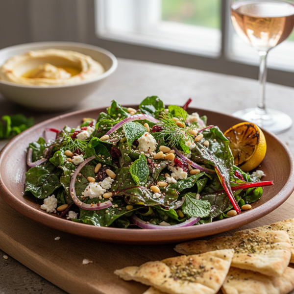 Mediterranean Spiced Swiss Chard Salad recipe