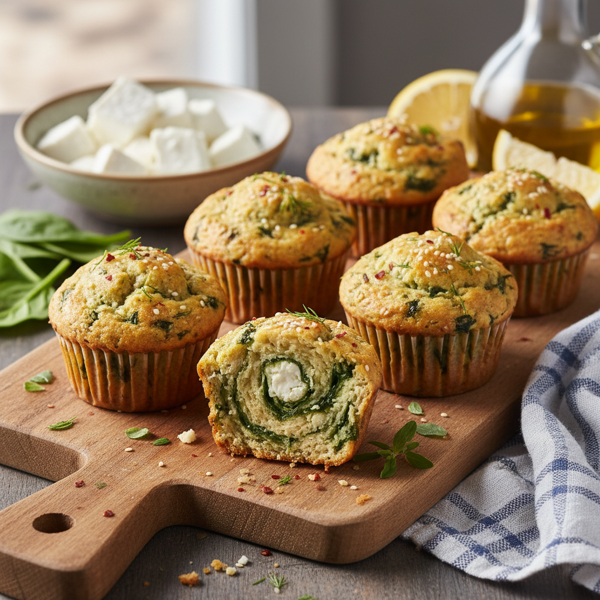 Mediterranean Spinach and Feta Muffins recipe