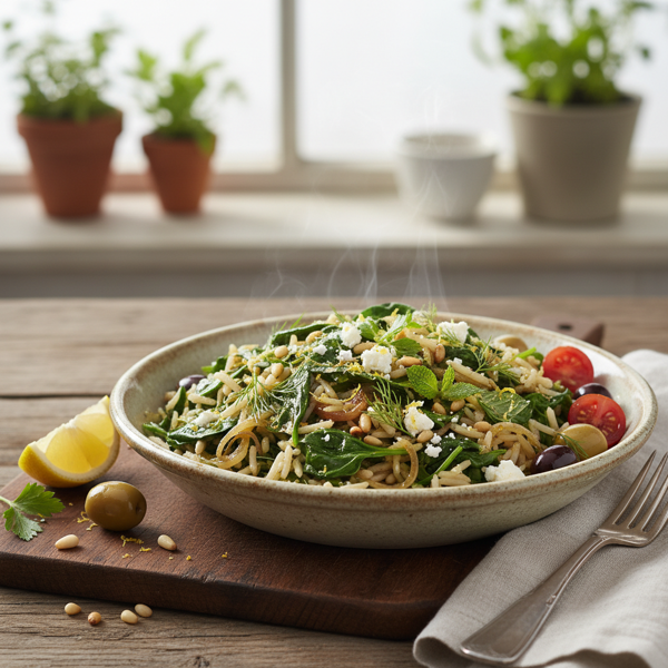 Mediterranean Spinach and Herb Rice Medley recipe