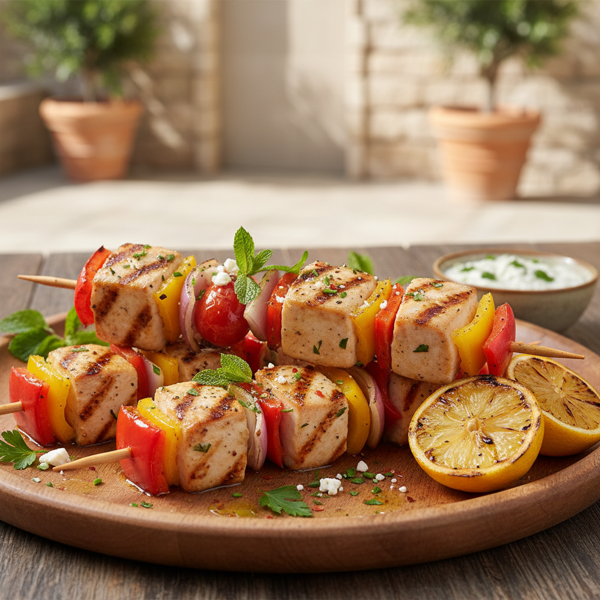 Mediterranean Swordfish Skewers recipe