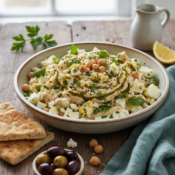 Mediterranean Tahini Egg Salad recipe
