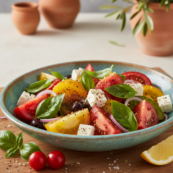 Mediterranean Tomato Basil Salad recipe
