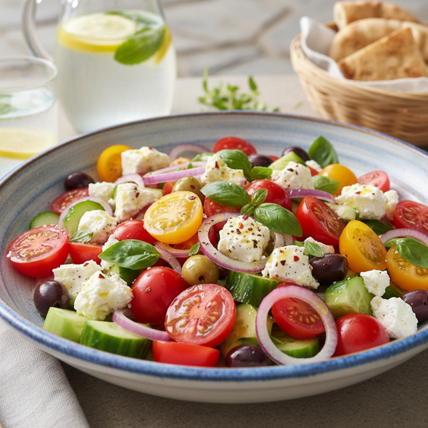 Mediterranean Tomato, Olive & Feta Delight Salad recipe