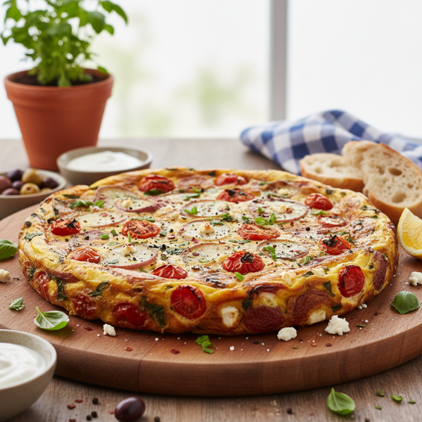 Mediterranean Tomato & Potato Frittata recipe