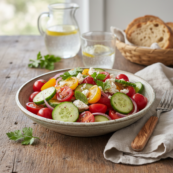 Mediterranean Tomato and Cucumber Refresh recipe