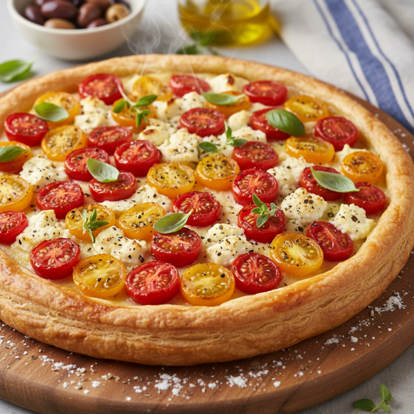 Mediterranean Tomato and Feta Puff Tart recipe