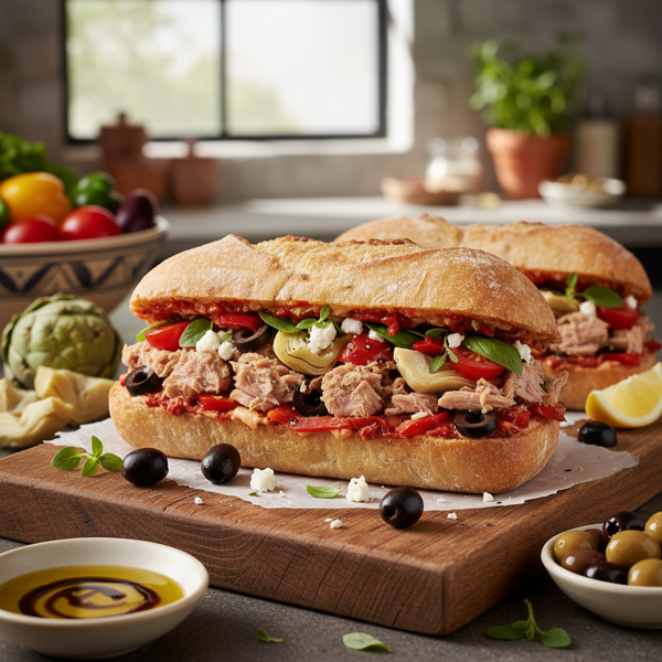 Mediterranean Tuna & Artichoke Ciabatta recipe