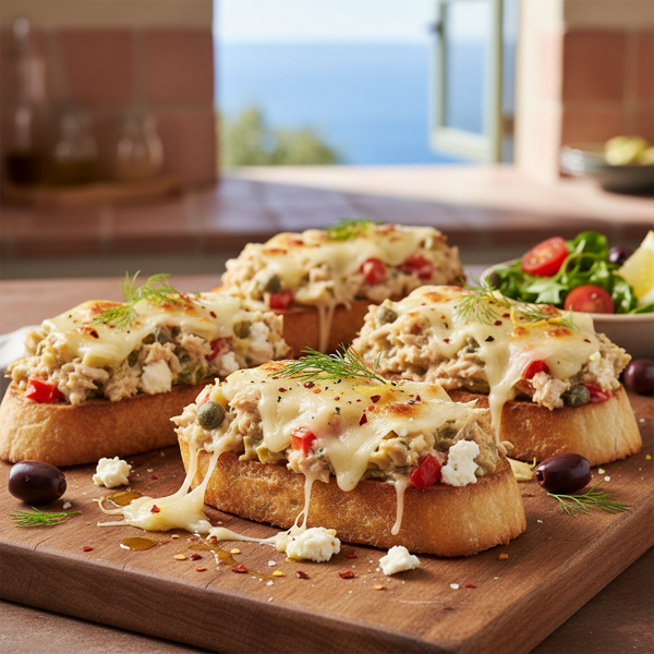 Mediterranean Tuna and Artichoke Melts recipe