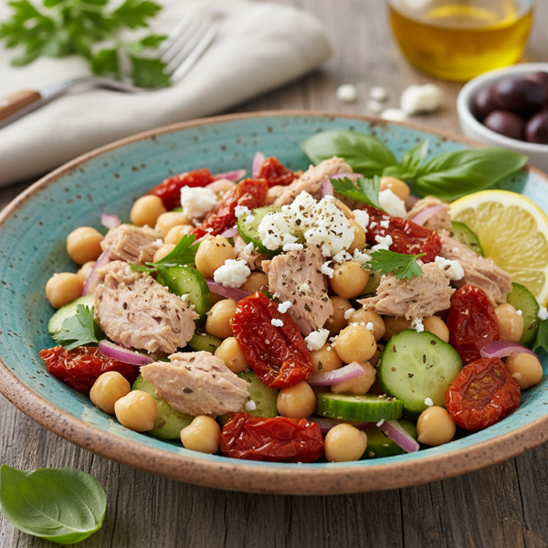 Mediterranean Tuna and Chickpea Salad recipe