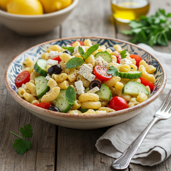 Mediterranean Twist Macaroni Salad recipe