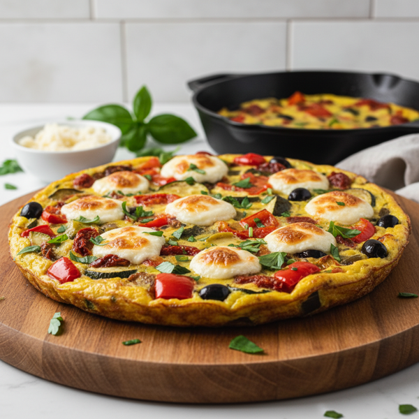 Mediterranean Vegetable Frittata with Creamy Asiago recipe