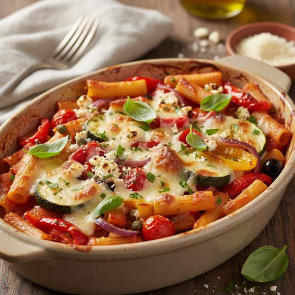 Mediterranean Vegetable Pasta Bake recipe
