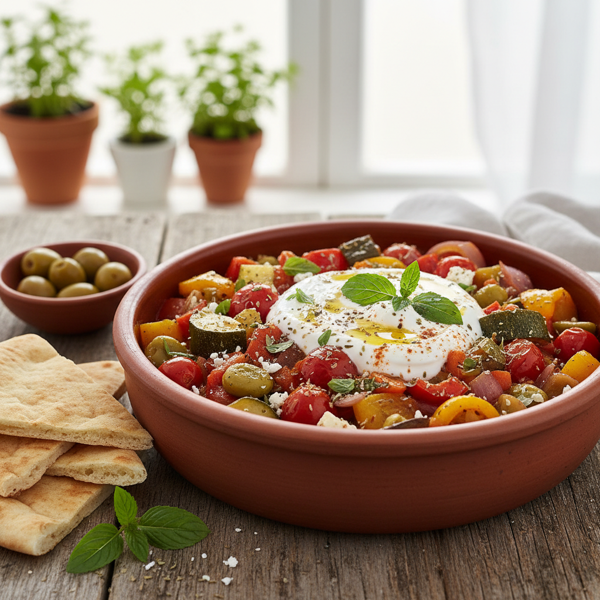 Mediterranean Vegetable Stew with Yogurt recipe