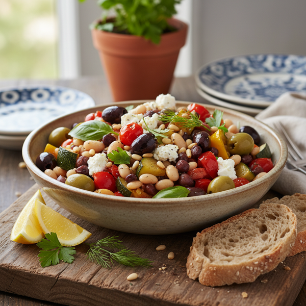 Mediterranean Veggie Bean & Olive Delight recipe