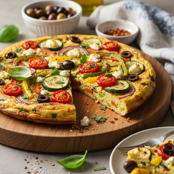 Mediterranean Veggie Delight Frittata recipe