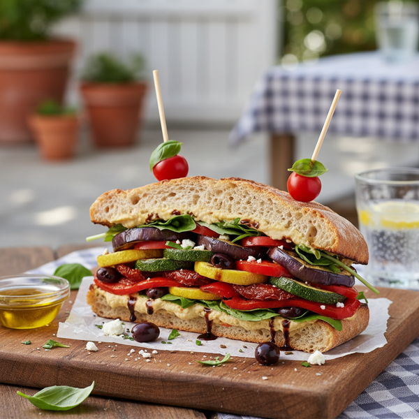 Mediterranean Veggie Delight Sandwich recipe