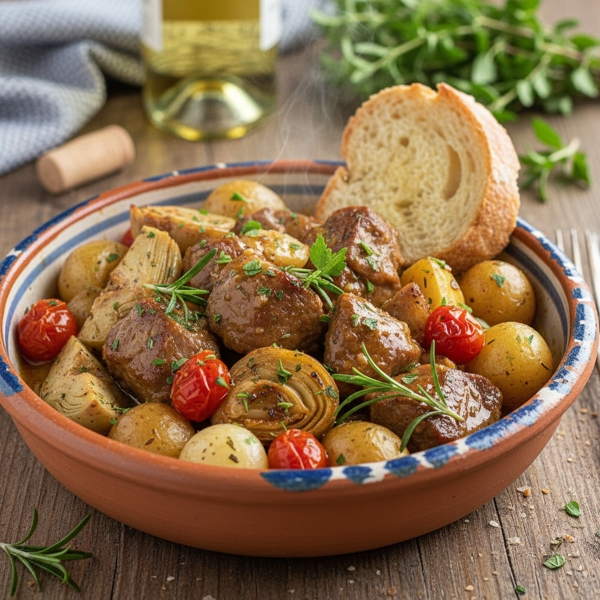 Mediterranean White Wine Lamb Stew recipe