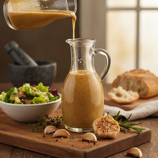 Mellow Roasted Garlic Vinaigrette recipe