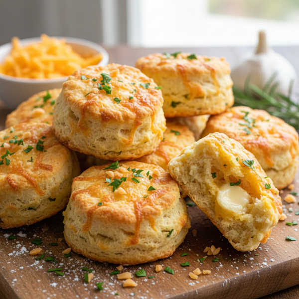 Melt-In-Your-Mouth Cheddar Garlic Biscuits recipe