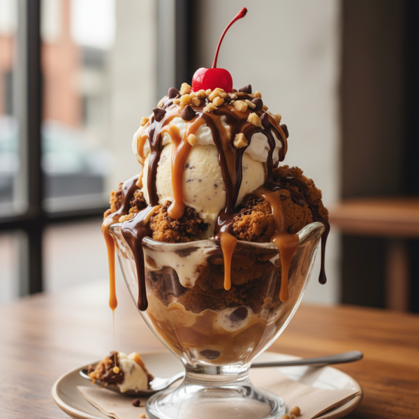 Melty Cookie Dough Sundae recipe