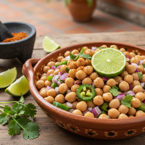 Mexican Fresh Garbanzo Bean Snack recipe