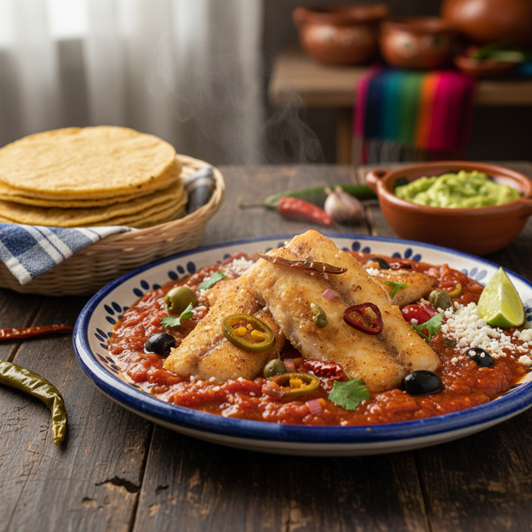 Mexican Style Dried Cod with Spicy Tomato Sauce recipe