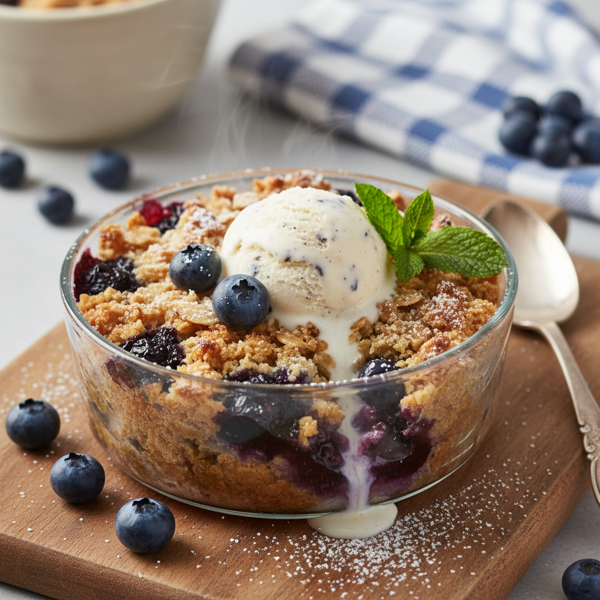Microwave Blueberry Crisp Delight recipe