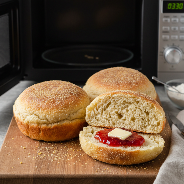 Microwave English Muffin Bread Loaves recipe