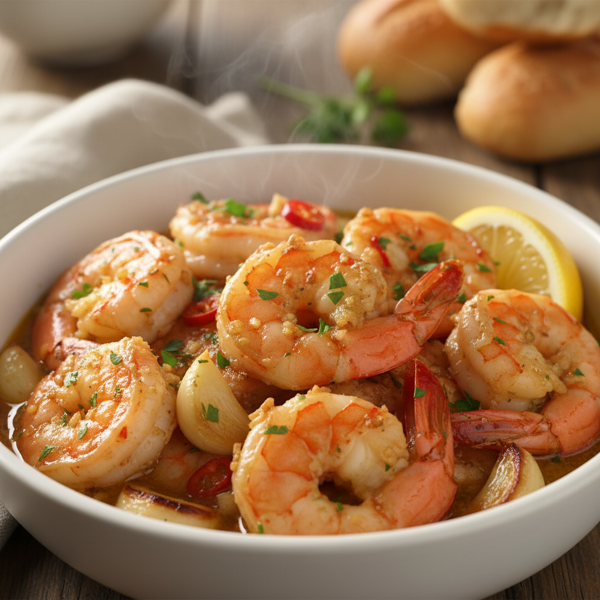 Microwave Garlic Prawns Delight recipe