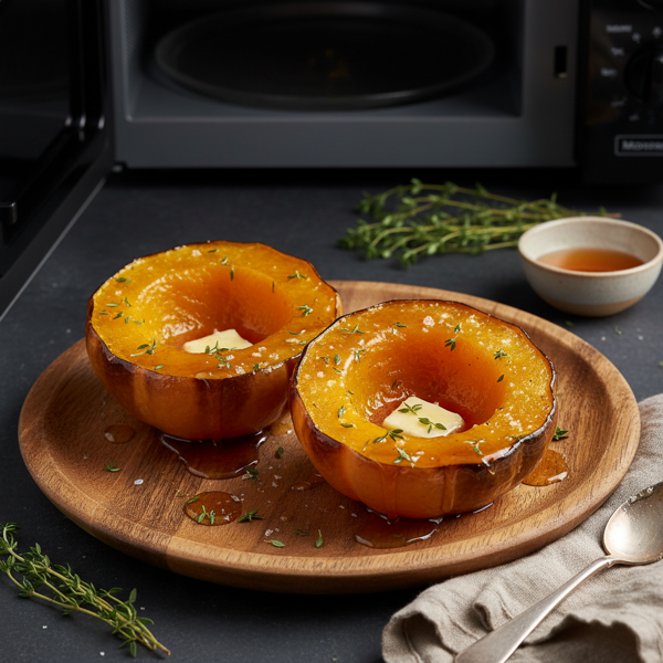 Microwave Honey-Glazed Acorn Squash recipe