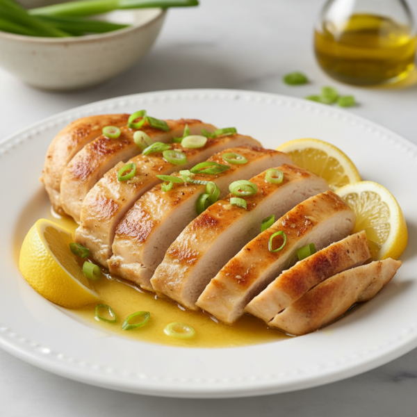 Microwave Lemon-Butter Chicken Breasts with Scallions recipe