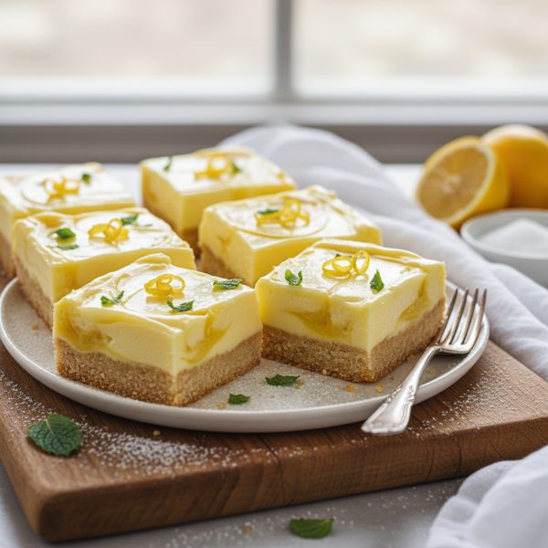 Microwave Lemon Cream Bars recipe