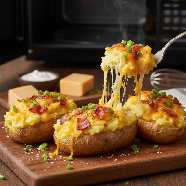 Microwave Magic Twice-Baked Potatoes recipe